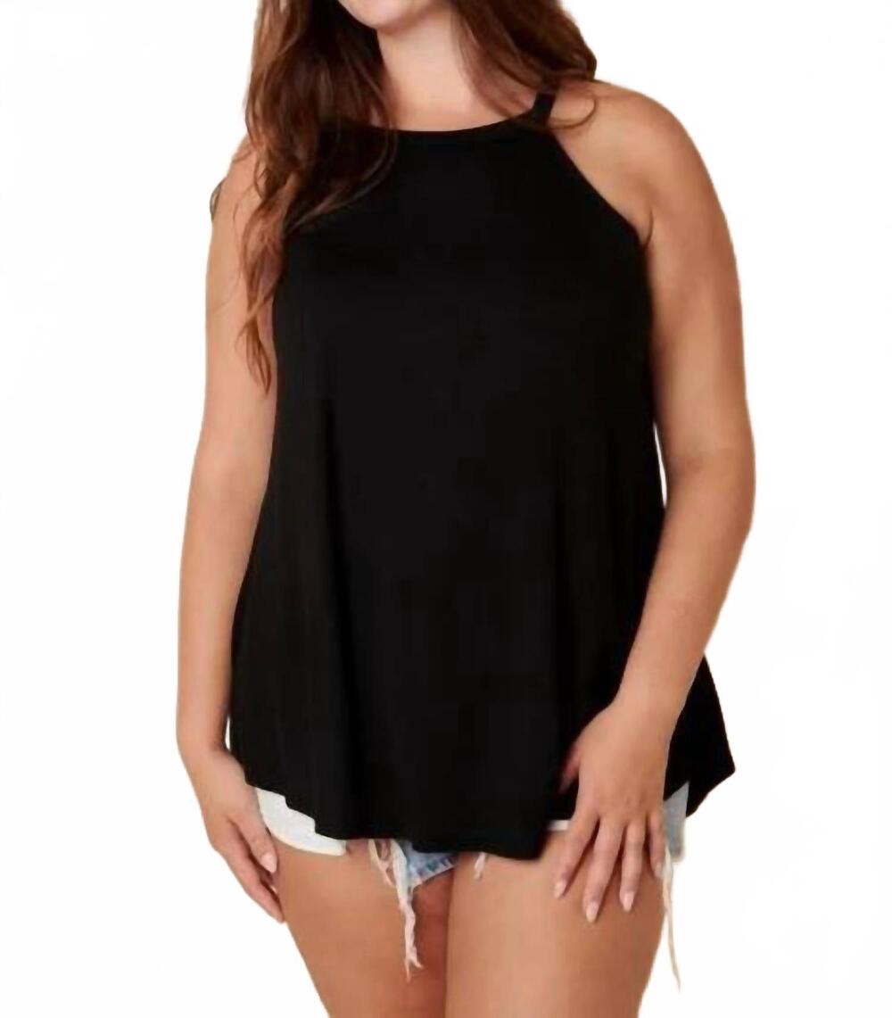 NEW THREAD & SUPPLY so basic tank top - plus in black